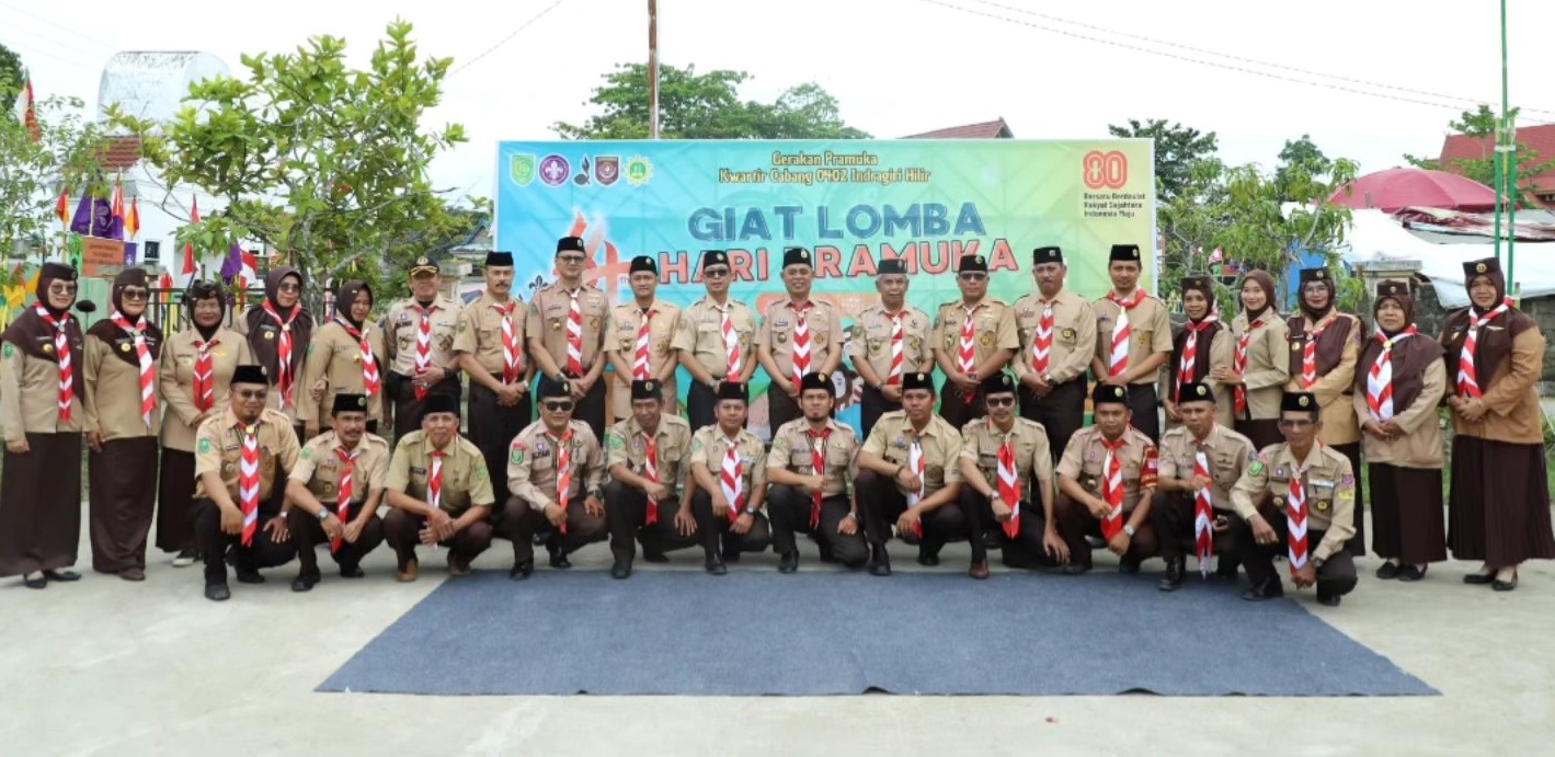 Bupati Inhil Menjadi Irup Sekaligus Membuka Kegiatan Lomba Dalam Rangka Hari Pramuka Ke - 64 Tahun 2025