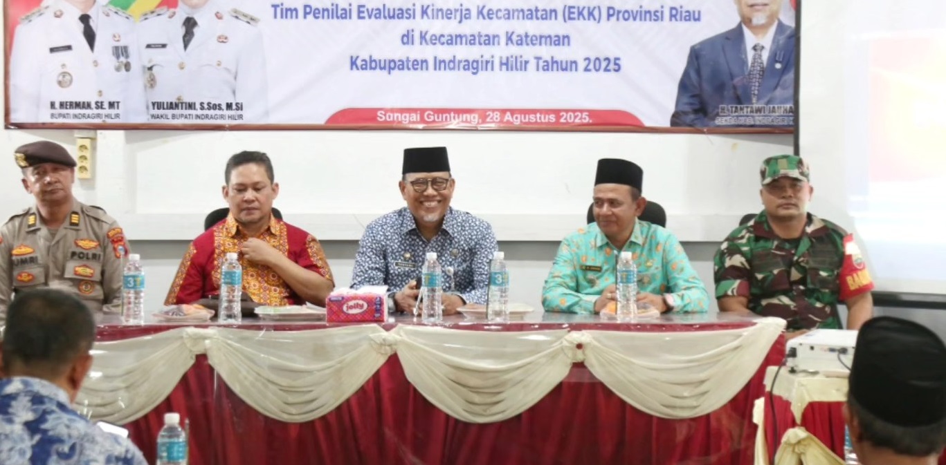 Sekda Inhil Hadiri Pembukaan Penilaian Evaluasi Kinerja Kecamatan Tahun 2025 di Kateman