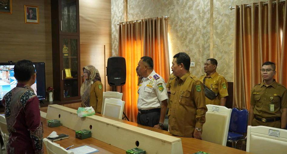 Bupati Inhil Diwakili Asisten II Hadiri Rakor Rutin Pengendalian Inflasi
