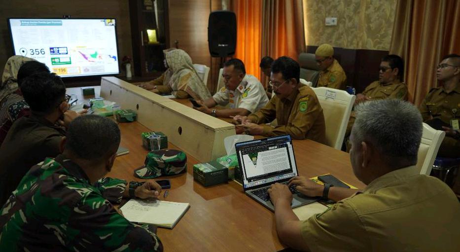Bupati Inhil Diwakili Asisten II Hadiri Rakor Rutin Pengendalian Inflasi