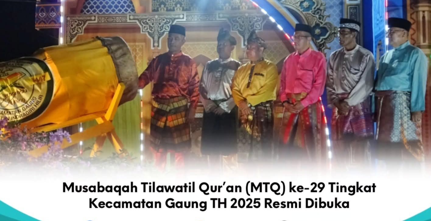 Bupati Inhil Buka MTQ ke -29 Kecamatan Gaung dan Lepas Pawai Ta'aruf