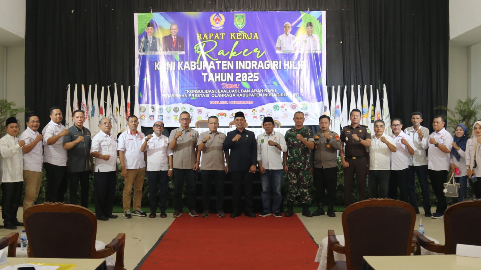 Buka Raker KONI, Bupati Harapkan Kemajuan Dunia Olahraga Inhil