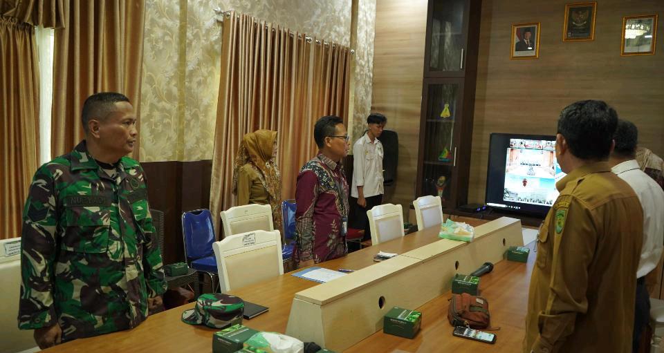 Bupati Inhil Diwakili Asisten II Hadiri Rakor Rutin Pengendalian Inflasi