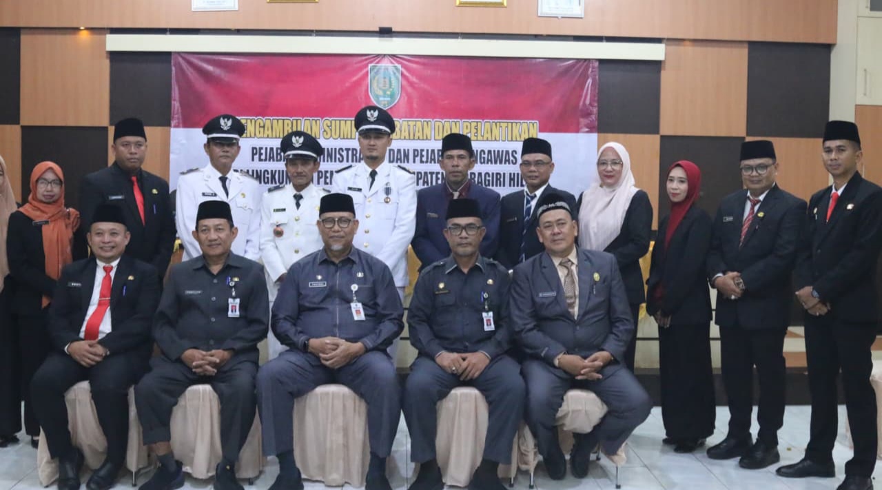 Bupati Inhil Lantik 19 Pejabat Administrator dan Pengawas