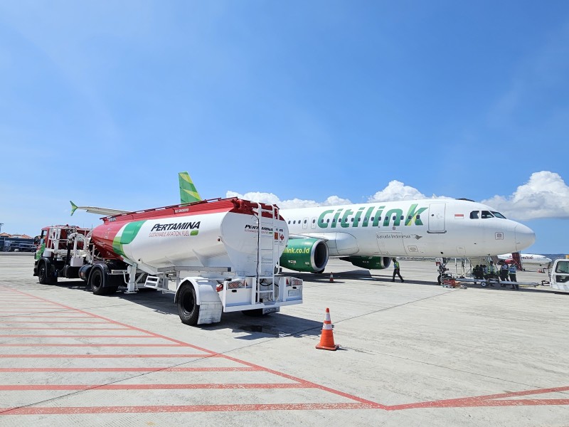 Pertamina Group Distribusikan SAF ke Citilink, Dukung Upaya Penerbangan Berkelanjutan