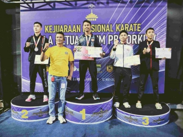 Karateka Riau Rafeed Huzaifah Sumbang Perunggu di Kejurnas FORKI 2026