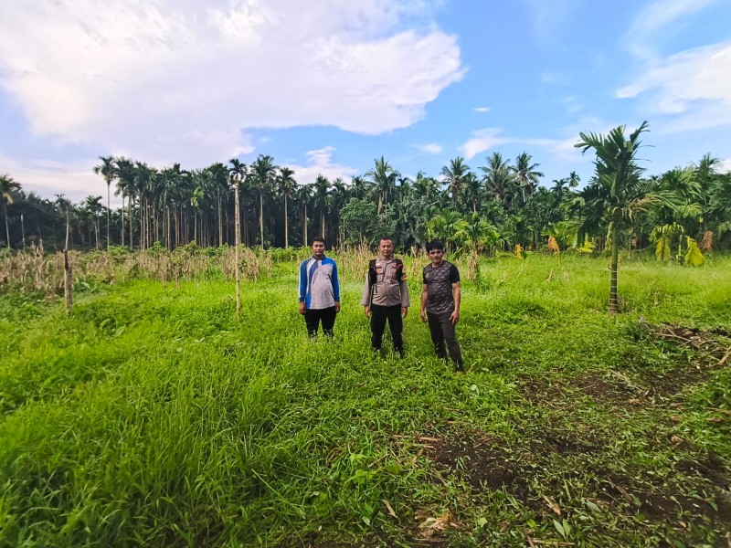 Bhabinkamtibmas Teluk Sungka Dan Kelompok Tani Siap Tanam Jagung, Ketahanan Pangan Dimulai Dari Tanah Desa