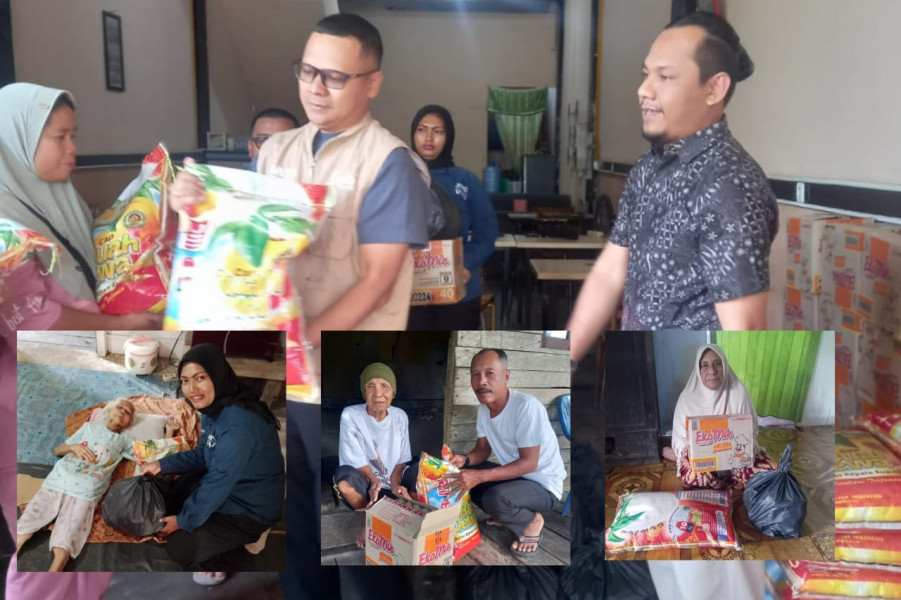 Terima Paket Bantuan Sembako, Janda Ini Doakan JMSI Inhu