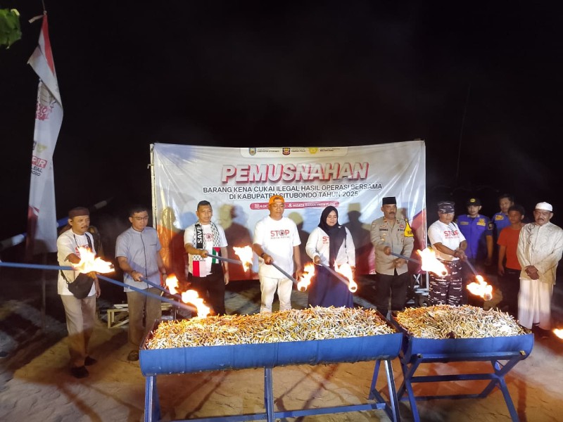 Rokok Tanpa Cukai Dimusnahkan, Pemerintah Kabupaten Situbondo Pastikan Tidak Ada Toleransi untuk Pelanggaran