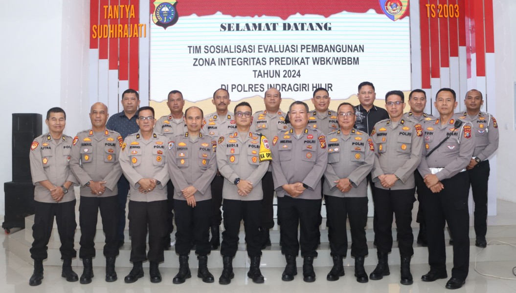 Polres Inhil Sambut Tim Sosialisasi Evaluasi Menuju WBK/WBBM