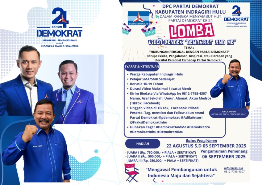 Pererat Hubungan Gen Z dengan Politik, Demokrat Inhu Gelar Lomba Video Kreatif
