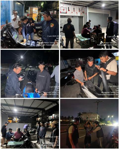 Ciptakan Suasana Kondusif, Tim Raga Polres Kepulauan Meranti Gelar Patroli KRYD