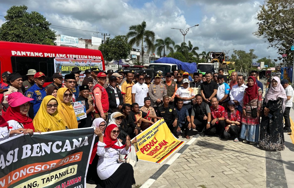 Pemkab Pelalawan Lepas Tim Relawan dan Bantuan Bencana ke Aceh, Sumut dan Sumbar