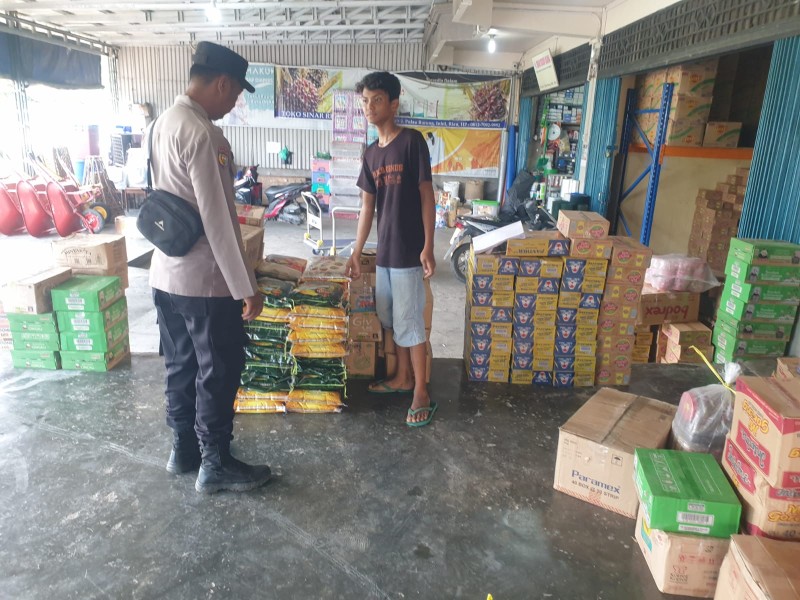 Polsek Pulau Burung Pastikan Ketersediaan Bahan Pokok Aman Jelang Lebaran