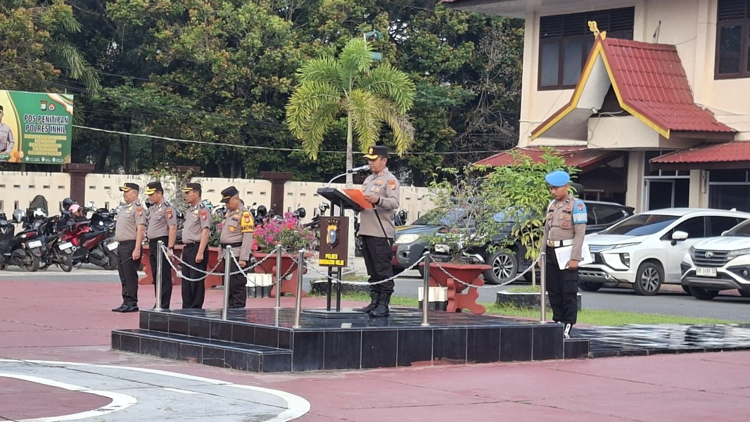 Apel Pagi Personel Polres Indragiri Hilir, Kapolres Tekankan Profesionalisme dan Kepedulian Kamtibmas