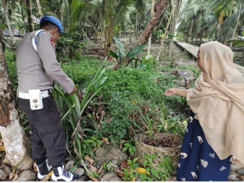 Polsek Enok Motivasi Warga, Cek Cabe dan Jahe Merah demi Swasembada