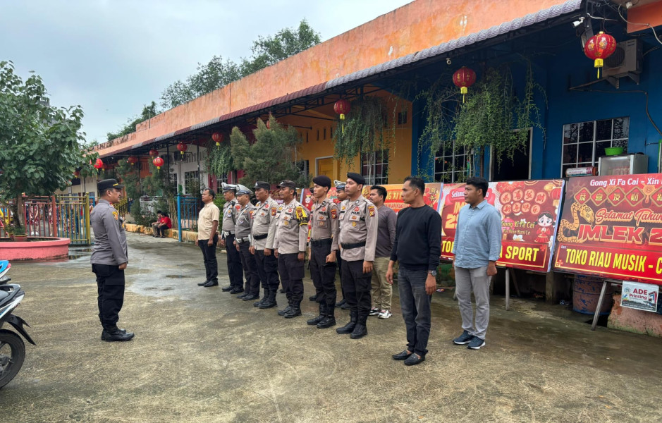 Polres Inhil Berikan Pengamanan kepada Umat Beribadah Perayaan Tahun Baru Imlek