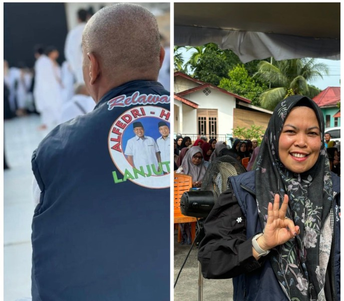 Berdoa di Mekah, Pasutri Dari Perawang Barat Berharap Alfedri-Husni Kembali Pimpin Siak