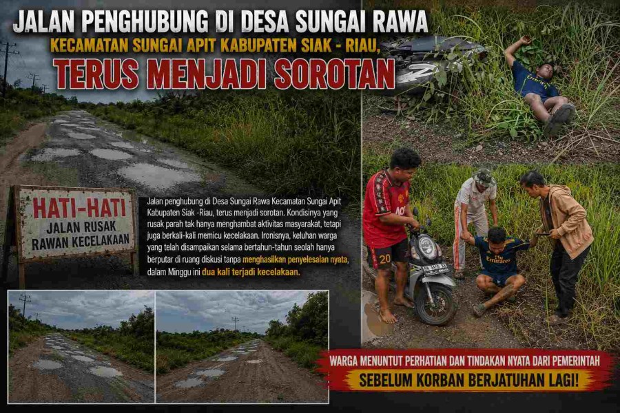Keluhan Bertahun-Tahun Belum Berbuah Solusi, Jalan Sungai Rawa Kembali Telan Korban