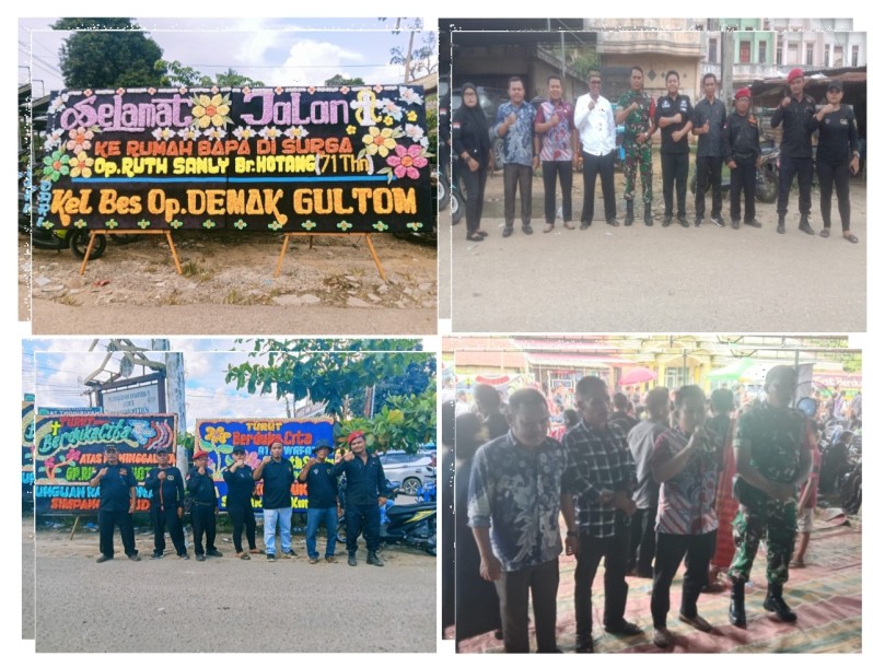 GRIB JAYA bagan sinembah dan FSPTI -K SPSI hadir dalam acara pemberangkatan/ pemakaman op Ruth sanly br Sihotang di simpang pujud.