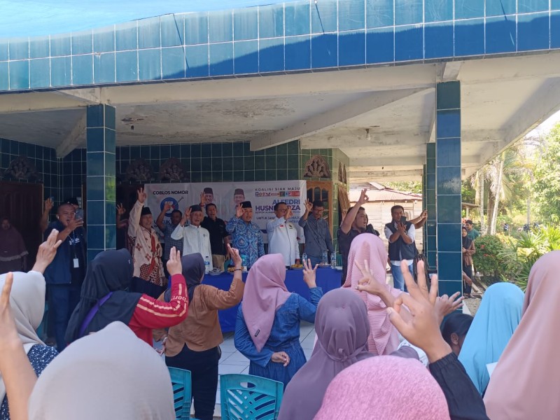 Alfedri-Husni dapat Doa dan Restu dari Masyarakat Sialang Palas Lanjutkan Pimpin Siak
