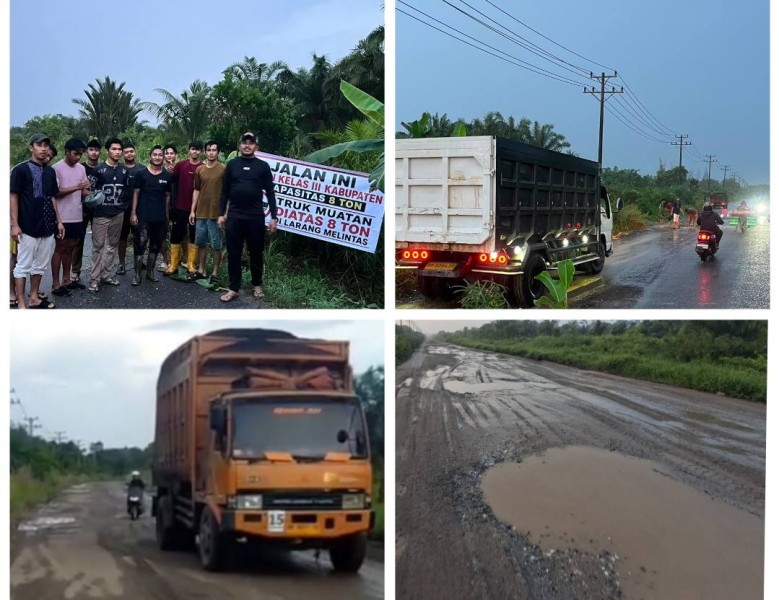Truk Bermuatan 40 Ton Diduga Rusak Jalan Sungai Rawa, Publik Tagih Tanggung Jawab PT EPE