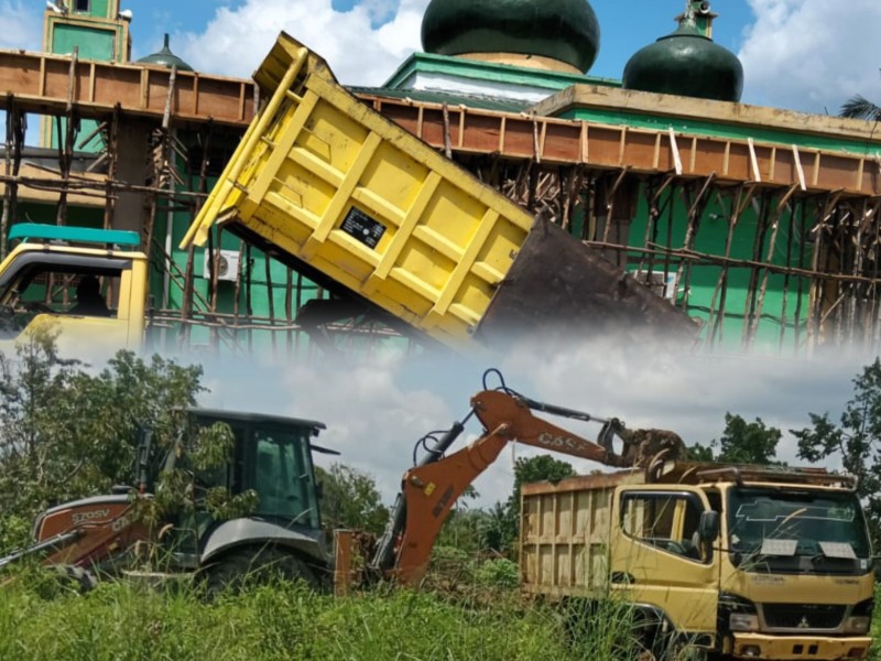 Komitmen Sosial PT Agritasari Prima: Fasilitasi Alat Berat untuk Percepat Pembangunan Masjid Inayah Segati