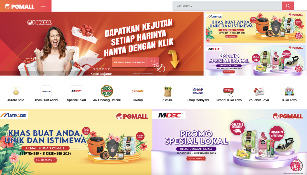 Promo PG Mall Indonesia: Belanja Produk Malaysia Bisa dari Rumah Saja