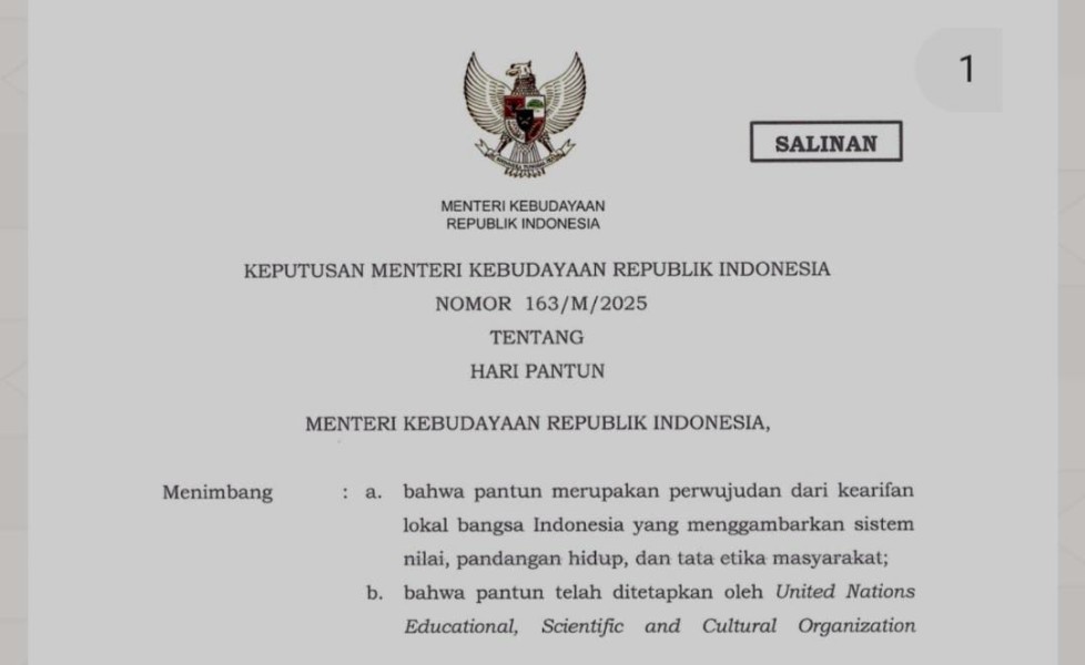 17 Desember Resmi Ditetapkan sebagai Hari Pantun Nasional oleh Menbud RI