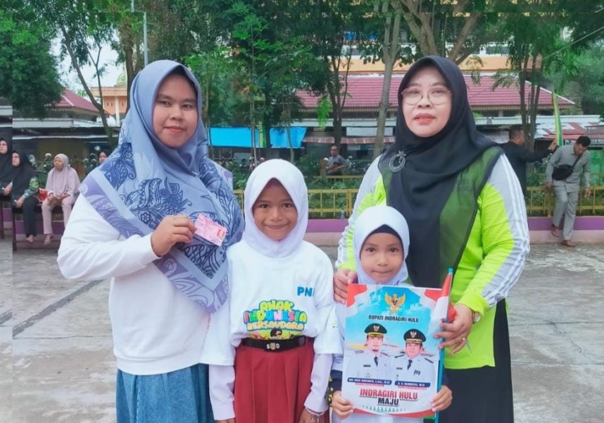 Hari Anak Nasional ke-41 di Inhu, SDN 018 Sekip Hulu Tampilkan Aksi PBB