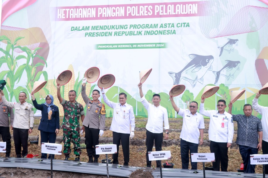 Dukung Asta Cita Presiden Prabowo, Polres Pelalawan Siapkan 134 Hektare Lahan