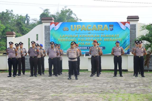 27 Personel Polres Kepulauan Meranti Naik Pangkat, Kapolres: Jadikan Motivasi Tingkatkan Pengabdian