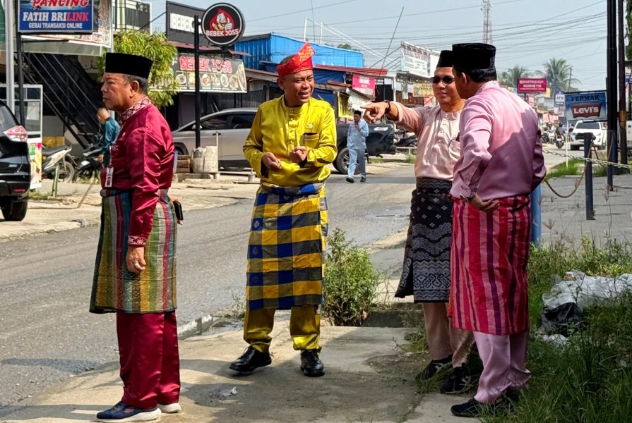 Tinjau Penanganan Genangan Air di Pangkalan Kerinci, Pemda Pelalawan Sampaikan Imbauan