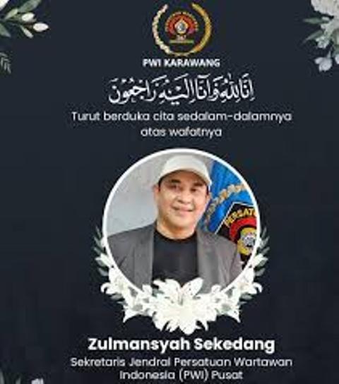 Pers Riau Berduka, Sekjen PWI Pusat Zulmansyah Sekedang Berpulang