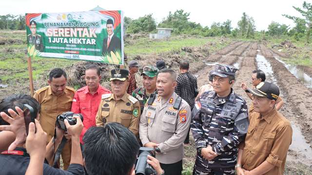 Polres Kep Meranti Gelar Penanaman Jagung Serentak Satu Juta Hektar, Dukung Swasembada Pangan