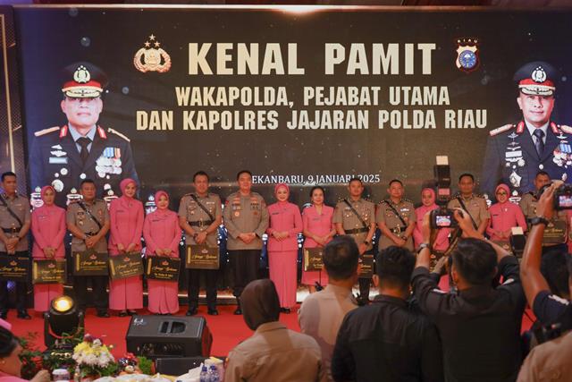 Sekda Siak Hadiri Kenal Pamit Kapolres Siak dan Pejabat di Jajaran Polda Riau
