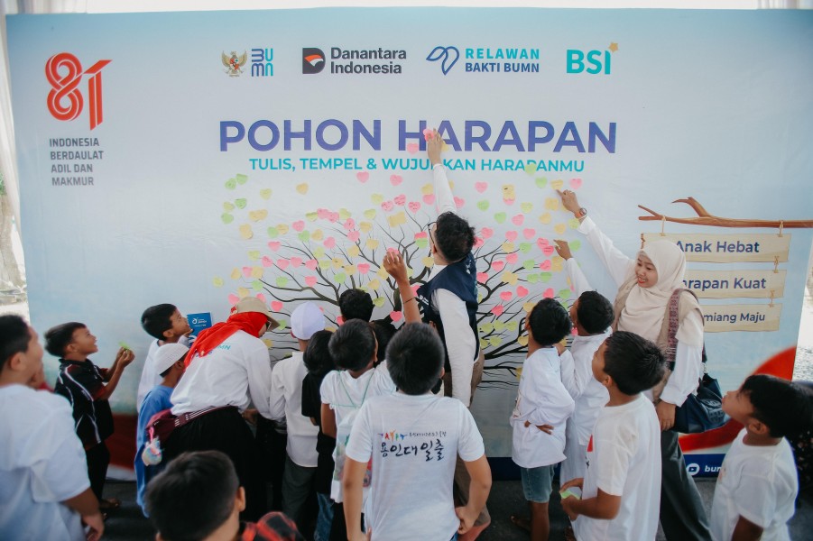 Hari Kemerdekaan di Huntara Aceh Tamiang, BSI Hadir Membawa Cerita dan Keceriaan
