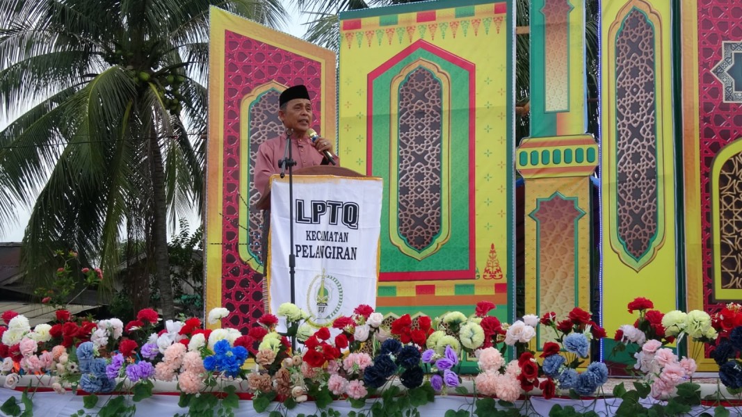 Bupati Herman Lepas Pawai Ta’aruf, MTQ Kecamatan Pelangiran Jadi Momentum Syiar Islam dan Lahirkan Generasi Qur’ani