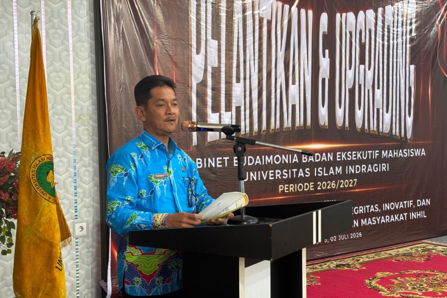 Wakili Bupati Inhil, Kadis PMD Yuliargo Hadiri Pelantikan Kabinet BEM Unisi Periode 2026-2027