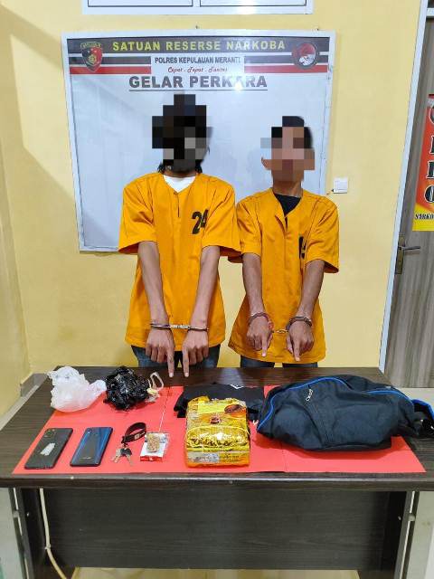 Satnarkoba Kep Meranti Gagalkan Peredaran 1,03kg Shabu & 50 butir Ekstasi Berhasil, Dua Pelaku di Tangkap