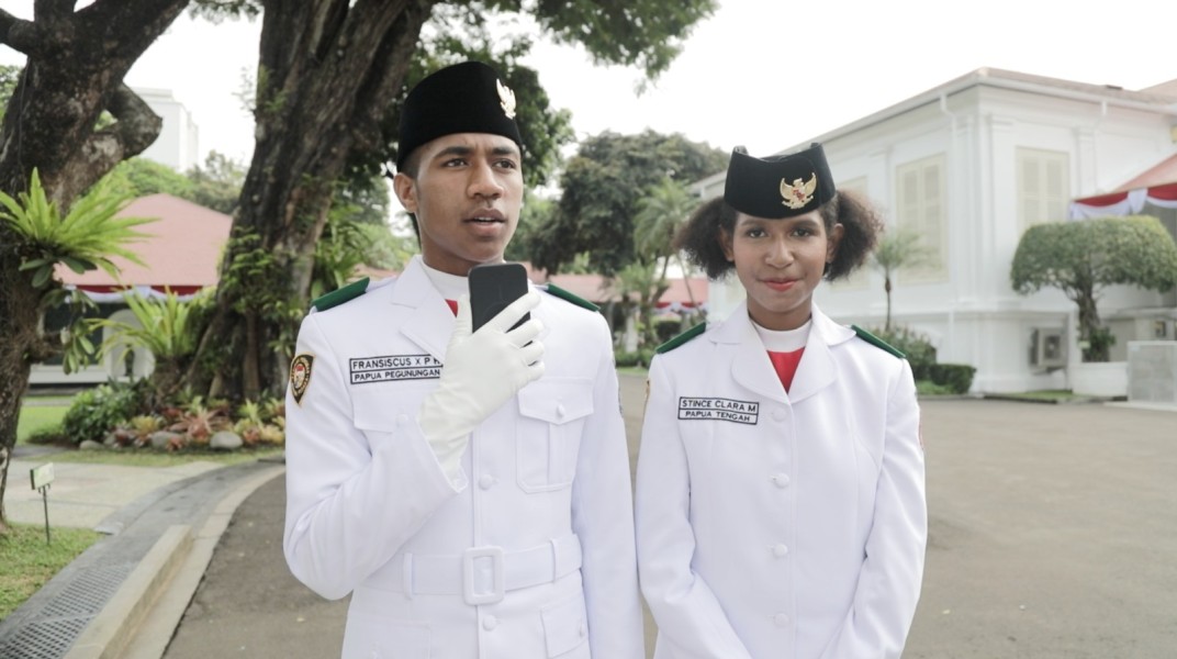 Membanggakan, Begini Pesan Dua Paskibraka Asal Papua untuk Presiden Prabowo