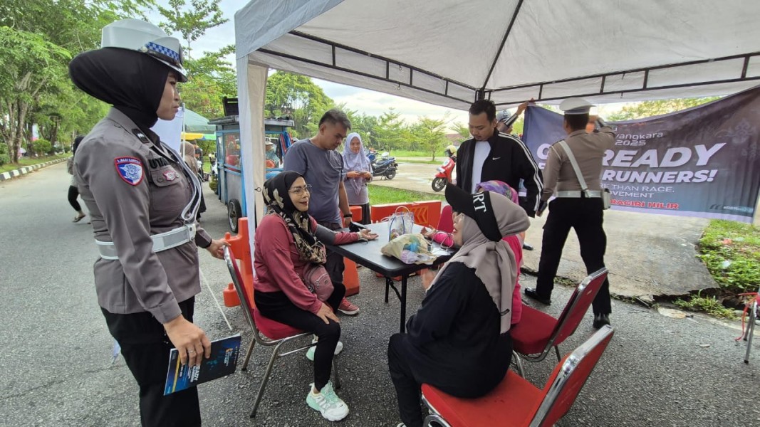 Polres Inhil Sosialisasi Riau Bhayangkara Run 2025