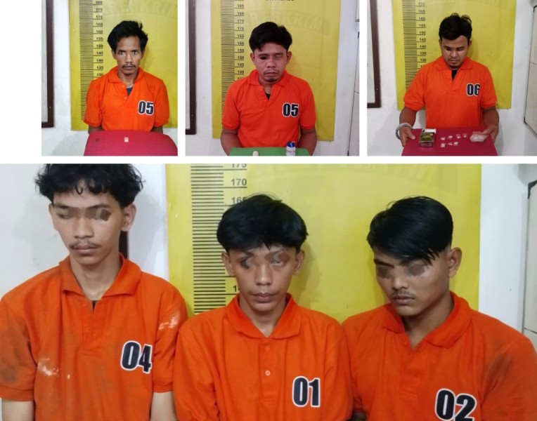 Polisi Sikat 2 Pengedar dan 4 Pemakai Sabu dalam Operasi Kurang dari 24 Jam