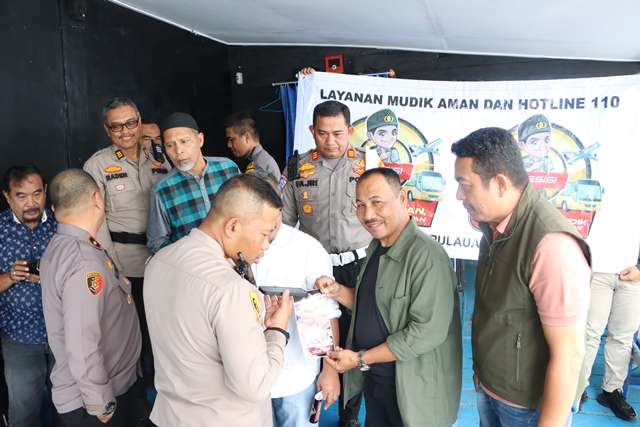 Polres Meranti Buka Layanan Penitipan Kenderaan Gratis & Sosialisasi Hotline Mudik Polri 110