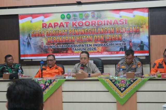 Anggota DPRD Inhil Hadiri Rapat Koordinasi Siaga Darurat Karhutla Tahun 2026