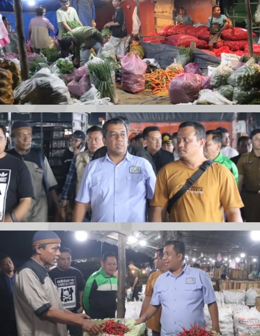 Pj Walikota Pekanbaru Tinjau Persiapan Natal dan Tahun Baru di Pasar Induk