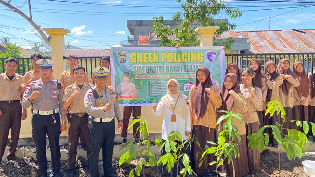 Green Policing, Polres Kep Meranti Gratiskan SIM Untuk Pelajar Peduli Lingkungan