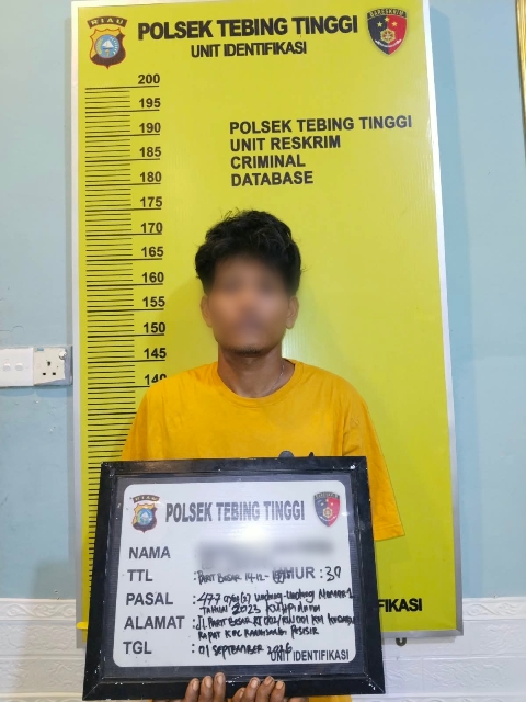 Polsek Tebing Tinggi Bekuk Terduga Pencuri Ruko Peralatan Bangunan