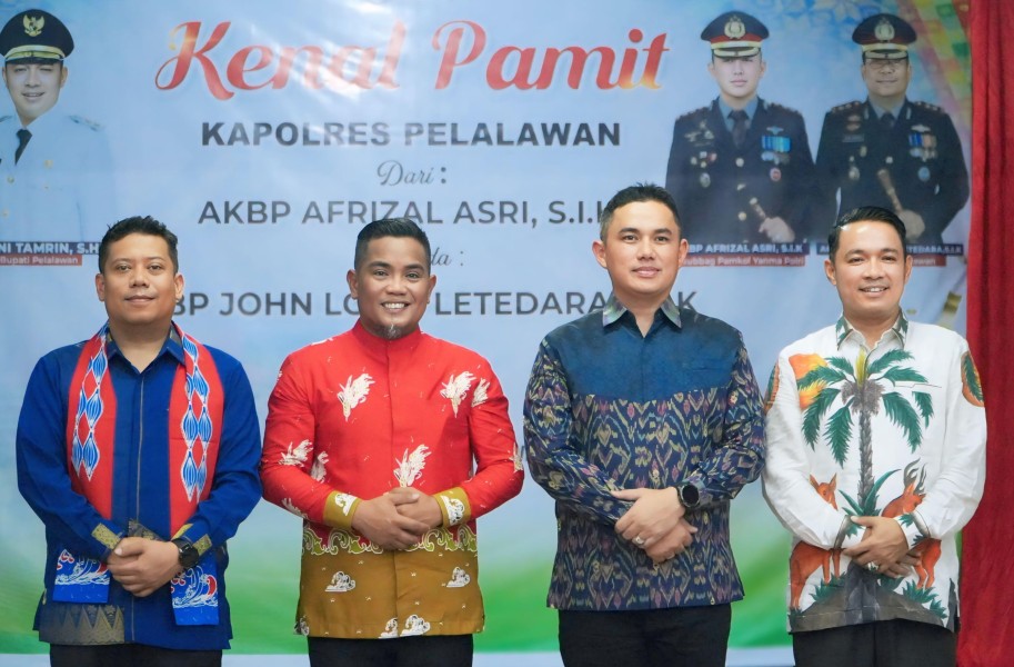 Kenal Pamit Kapolres Pelalawan, Bupati Zukri Sampaikan Apresiasi dan Harapan Baru