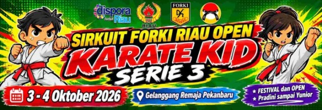 Jelang Gelaran 3-4 Oktober, Kesiapan FORKI Riau Open Karate Kid Capai 90 Persen